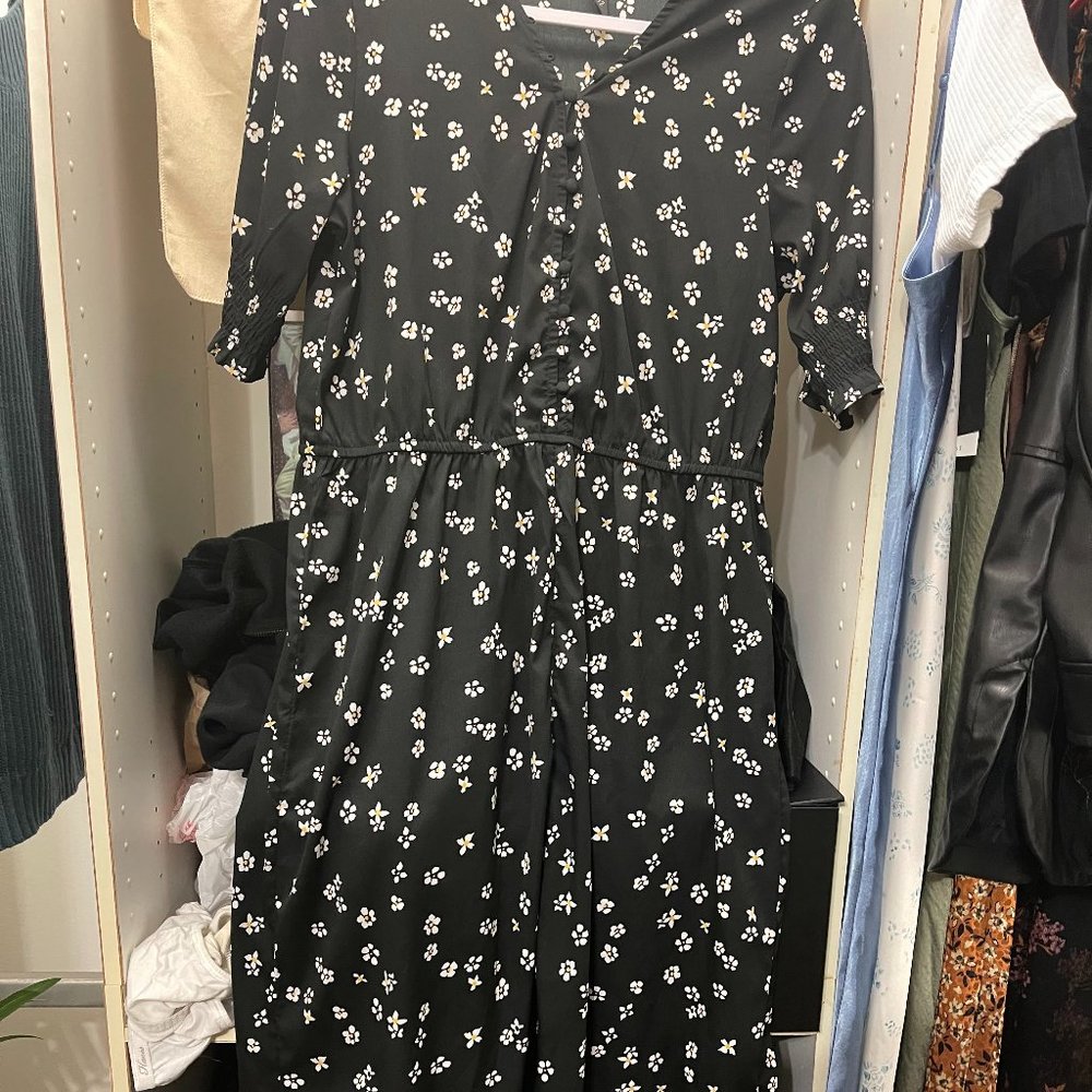 black and white polka dot maxi dress